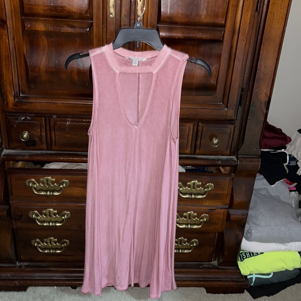 pink v cut dress !
